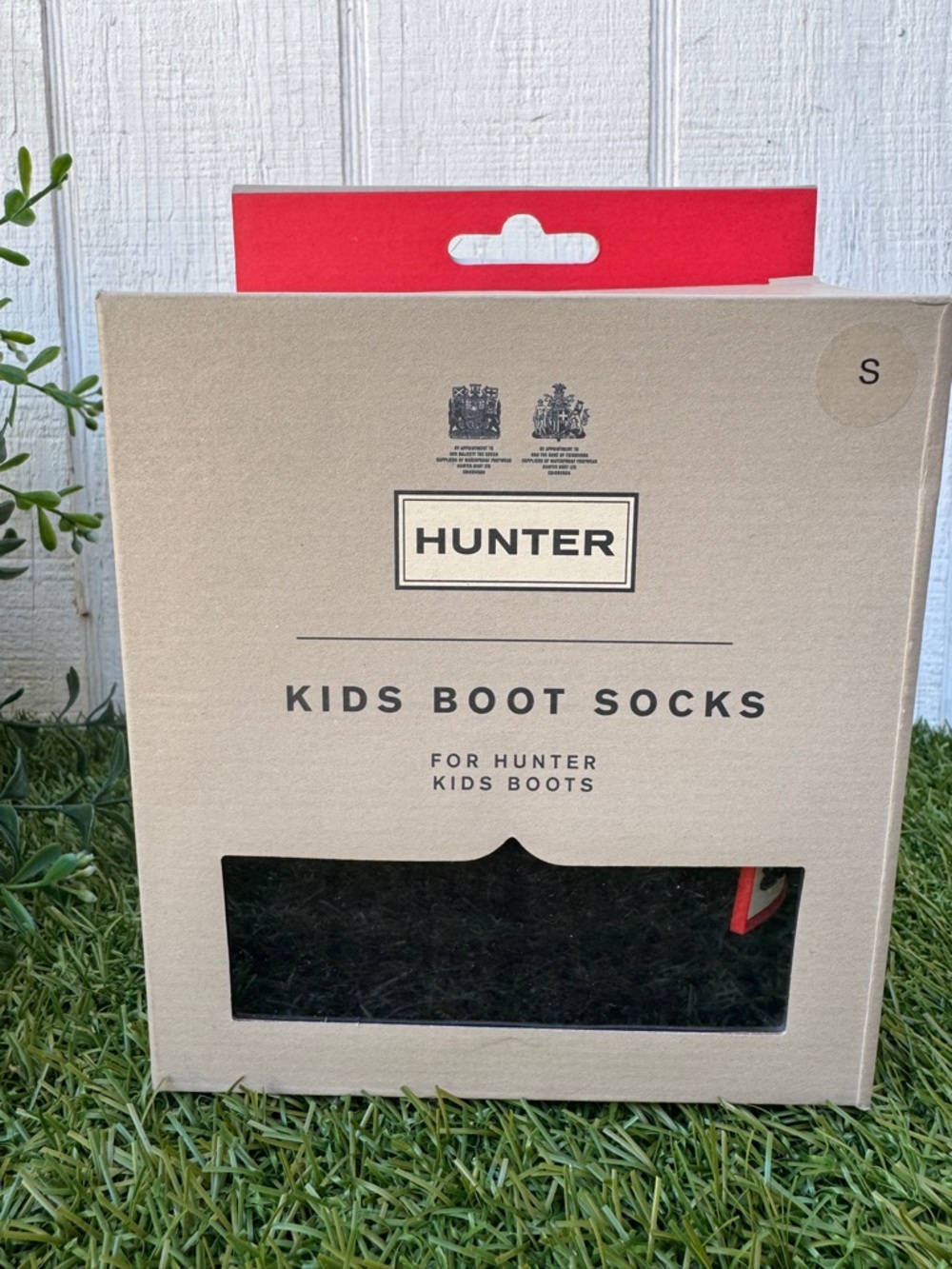 Hunter 6 Stitch Cable
Knit Cuff Fleece Tall Boot
Socks black with Logo Sz S KID